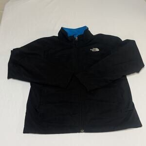 The North Face Jacket Boy's Large Black Reversible Full Zip Polartec Fleece Logo